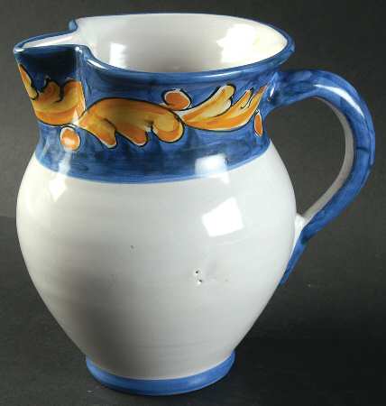 Florentine Blue and Yellow 40 Oz Pitcher