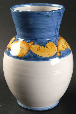 Florentine Blue and Yellow 8" Vase