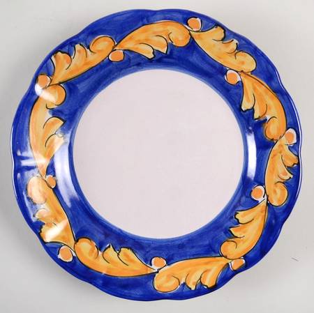 Florentine Blue and Yellow Salad Plate