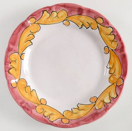 Florentine Red and Yellow Salad Plate
