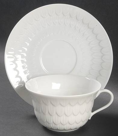 Florence (White Undecorated) Oversized Cup & Saucer Set