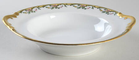 The Meuse (Pink & Yellow Flowers, Green) Round Butter No Lid