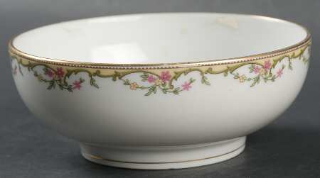 The Meuse (Pink & Yellow Flowers, Green) Oatmeal Bowl