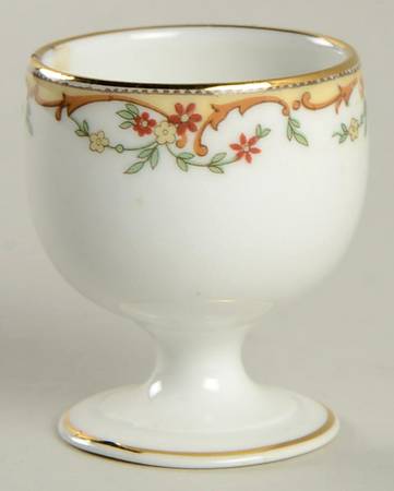 The Meuse (Rust & Yellow Flowers, Tan) Single Egg Cup