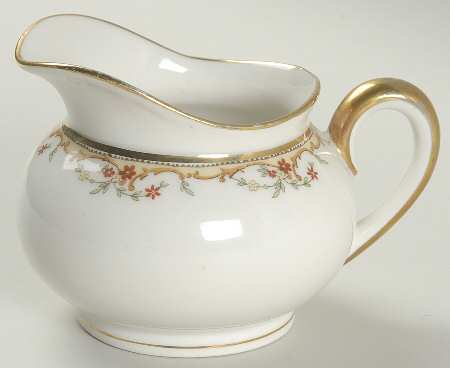 The Meuse (Rust & Yellow Flowers, Tan) Creamer