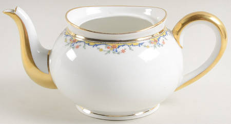 The Meuse (Red Flowers, Blue) Teapot No Lid