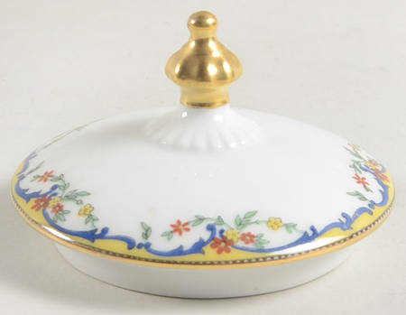 The Meuse (Red Flowers, Blue) Lid for Teapot