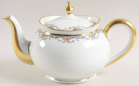 The Meuse (Red Flowers, Blue) Teapot & Lid