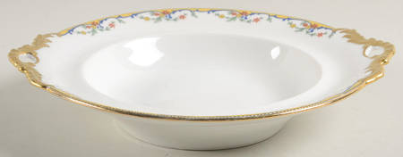 The Meuse (Red Flowers, Blue) Round Butter No Lid