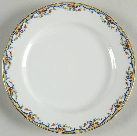 The Meuse (Red Flowers, Blue) Salad Plate