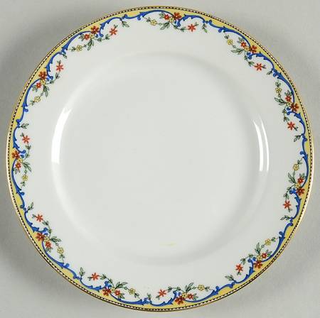 The Meuse (Red Flowers, Blue) Bread & Butter Plate