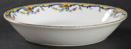 The Meuse (Red Flowers, Blue) Fruit/Dessert (Sauce) Bowl