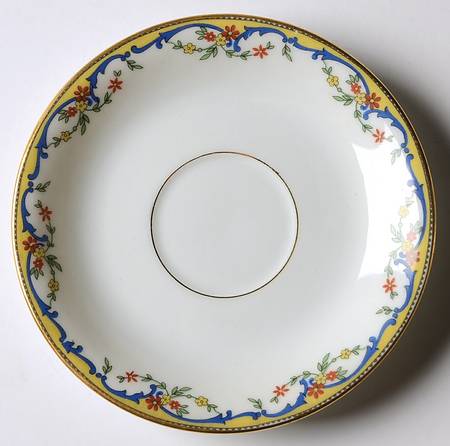 The Meuse (Red Flowers, Blue) Saucer for Demitasse Cup