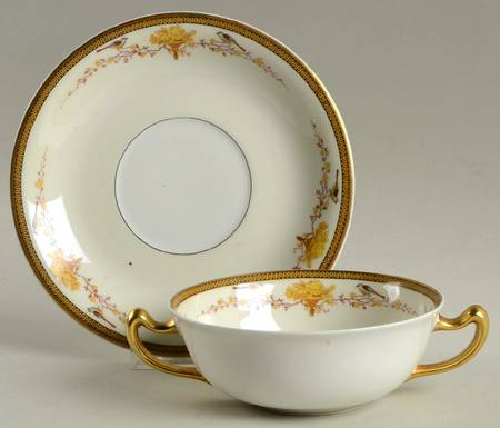 VIG2 Flat Cream Soup Bowl & Saucer Set