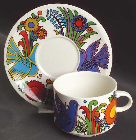 Acapulco (Older, Milano Shape) Oversized Cup & Saucer Set by Villeroy & Boch