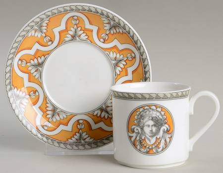 Acanthus Flat Demitasse Cup & Saucer Set