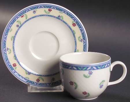 Adeline Flat Demitasse Cup & Saucer Set