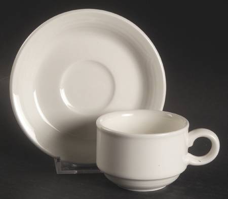 Adriana Flat Stackable Demitasse Cup & Saucer Set