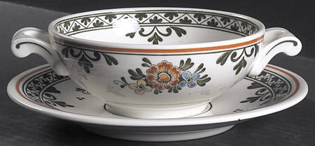 Alt Amsterdam Flat Cream Soup Bowl & Saucer Set