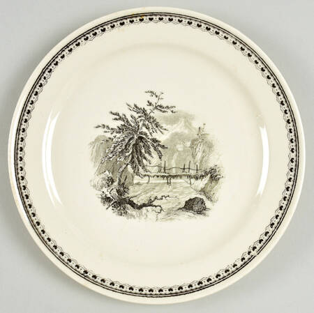 Alpina (Smooth, Black Scene) Salad Plate