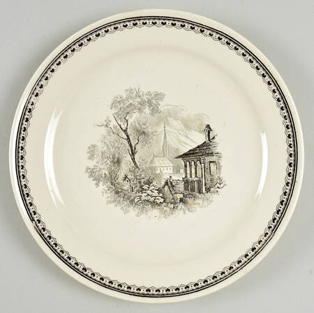 Alpina (Smooth, Black Scene) Salad Plate