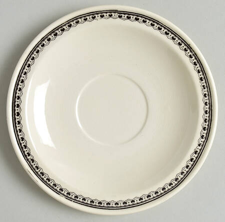Alpina (Smooth, Black Scene) Saucer for Flat Cup
