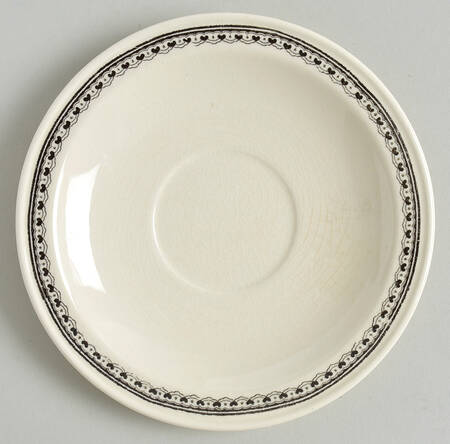 Alpina (Smooth, Black Scene) Saucer for Flat Cup