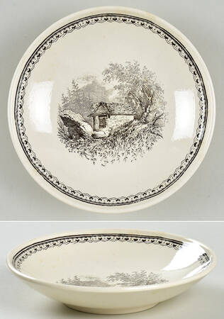 Alpina (Smooth, Black Scene) Fruit/Dessert (Sauce) Bowl