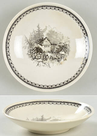 Alpina (Smooth, Black Scene) Fruit/Dessert (Sauce) Bowl