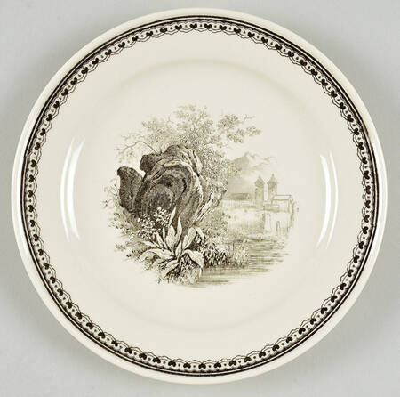 Alpina (Smooth, Black Scene) Bread & Butter Plate