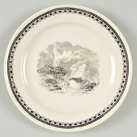 Alpina (Smooth, Black Scene) Bread & Butter Plate