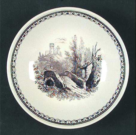 Alpina (Smooth, Black Scene) Fruit/Dessert (Sauce) Bowl