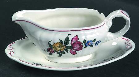 Alsace Individual Gravy Boat & Plate