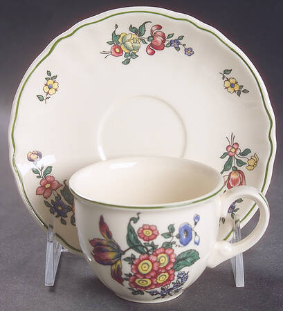 Alt Strassburg (Trim Off Edge) Flat Demitasse Cup & Saucer Set
