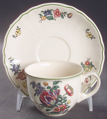 Alt Strassburg (Trim Off Edge) Flat Demitasse Cup & Saucer Set