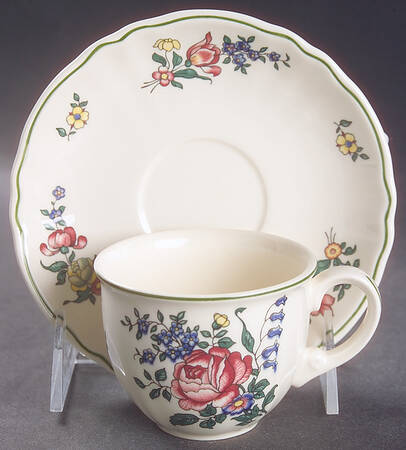 Alt Strassburg (Trim Off Edge) Flat Demitasse Cup & Saucer Set