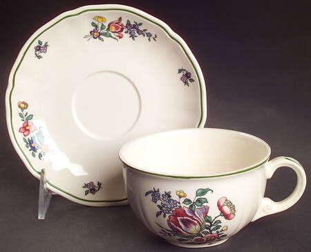 Alt Strassburg (Trim Off Edge) Flat Cup & Saucer Set