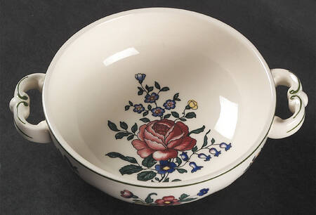 Alt Strassburg (Trim Off Edge) Footed Cream Soup Bowl