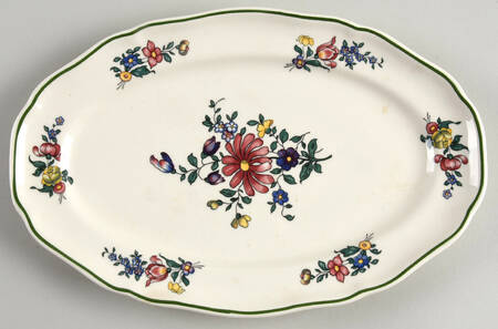 Alt Strassburg (Trim Off Edge) 10" Oval Serving Platter