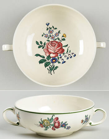 Alt Strassburg (Trim Off Edge) Footed Cream Soup Bowl