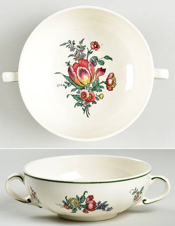 Alt Strassburg (Trim Off Edge) Footed Cream Soup Bowl