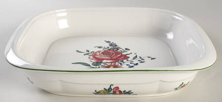 Alt Strassburg (Trim Off Edge) 1.5 Quart Square Microwave Baker No Lid