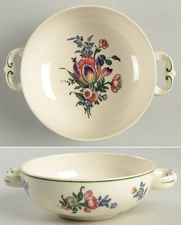Alt Strassburg (Trim Off Edge) Footed Cream Soup Bowl