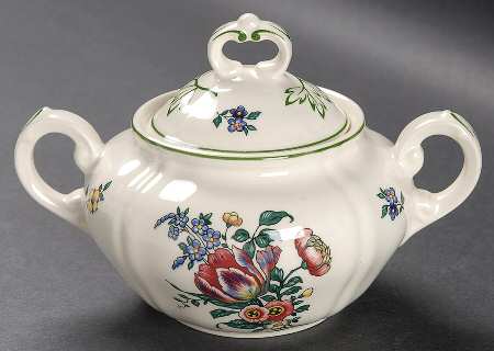 Alt Strassburg (Trim Off Edge) Sugar Bowl & Lid
