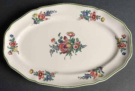 Alt Strassburg (Trim Off Edge) 12" Oval Serving Platter