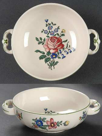 Alt Strassburg (Trim Off Edge) Footed Cream Soup Bowl