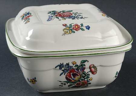 Alt Strassburg (Trim Off Edge) 6" Square Microwave Baker & Lid