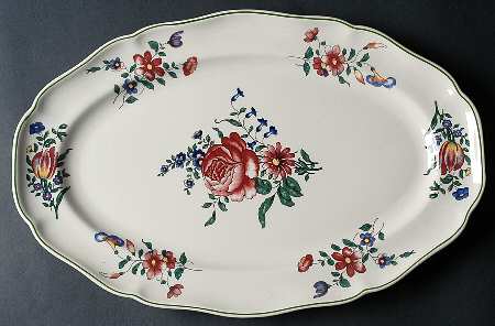 Alt Strassburg (Trim Off Edge) 15" Oval Serving Platter