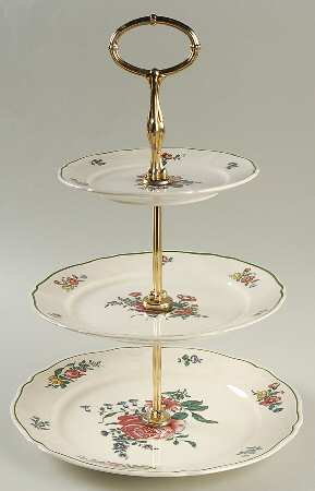 Alt Strassburg (Trim Off Edge) 3-Tiered Serving Tray (DP, SP, BB)