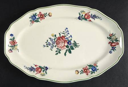 Alt Strassburg (Trim Off Edge) 12" Oval Serving Platter
